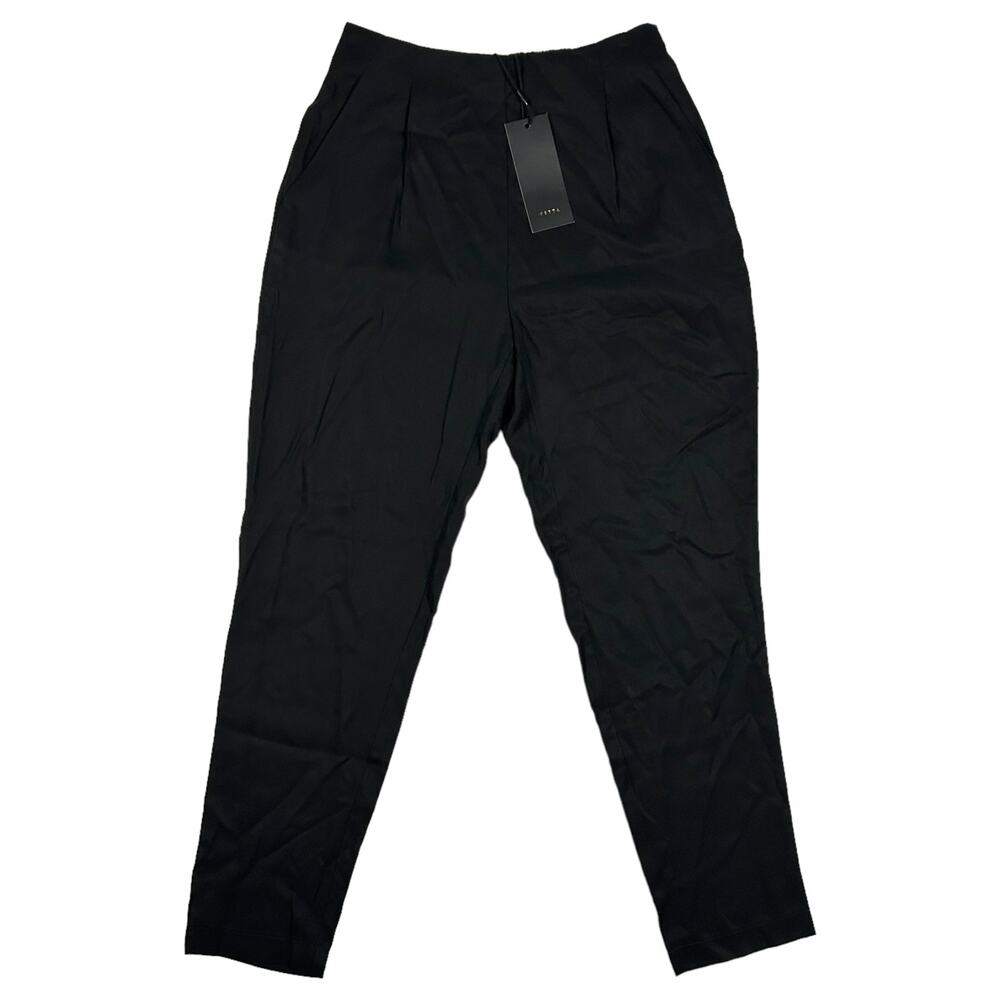 Vetta Size XS Cigarette Pant Timeless Capsule Tencel Side Zip USA Black NEW